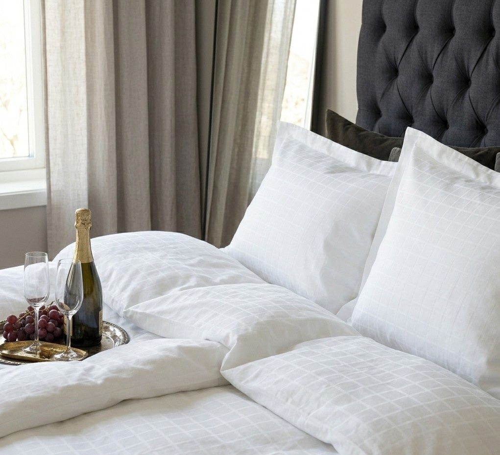 Hotell Sängkläder - Påslakan Check Satin