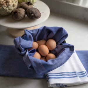 Kökshandduk Blåmelerad