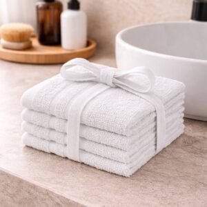 Basic Frotté Tvättlappar vit